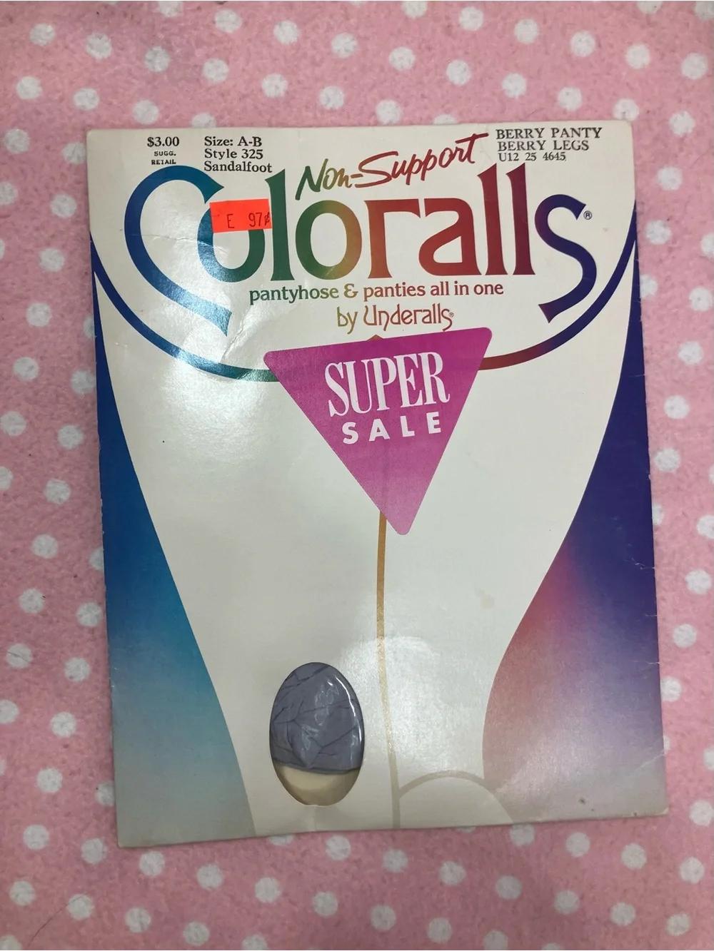 Vintage Coloralls by Underalls Berry Panty S